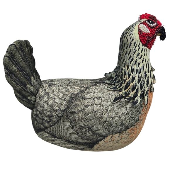 NWT John Derian for Target Chicken Pillow – Beaded Decorative Accent - Picture 7 of 15